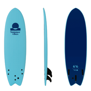 Summer Vibes Fish 6'6 Softboard - Blue Blue