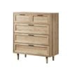 Oikiture 5 Chest of Drawers Natural