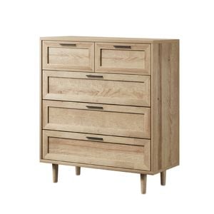 Oikiture 5 Chest of Drawers Natural