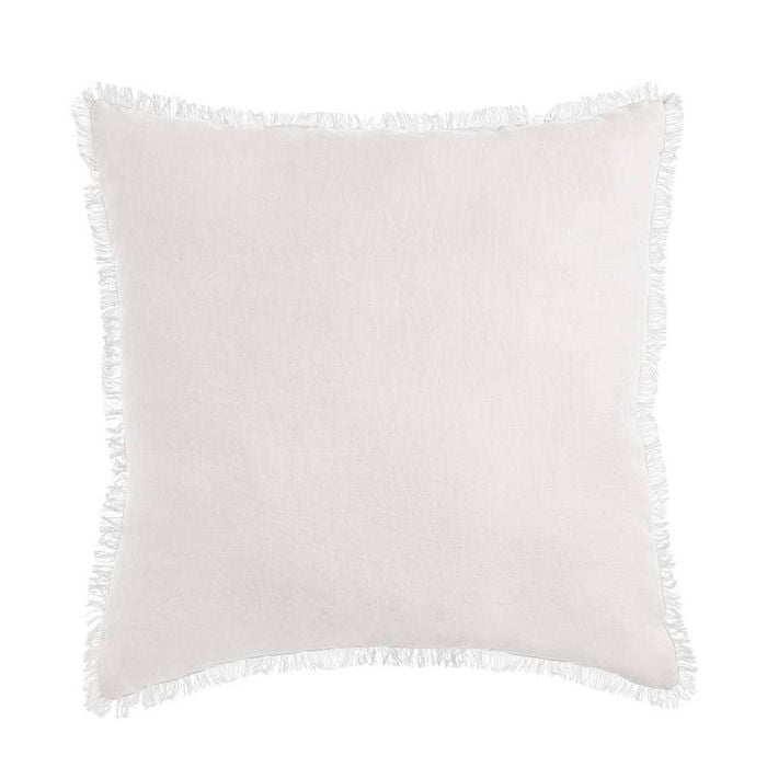 Vintage Design Homewares White French Linen Filled Cushion - 55cm x 55cm