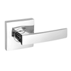 Gainsborough G2 Series Bright Chrome Angular Square Backplate Passage Leverset - Bright Chrome