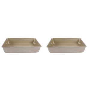 2PK Urban Kitchen Rose Gold Deep Pan Cooking Tray 40x28cm
