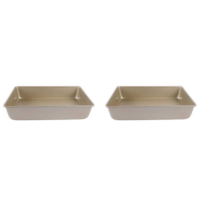 2PK Urban Kitchen Rose Gold Deep Pan Cooking Tray 40x28cm