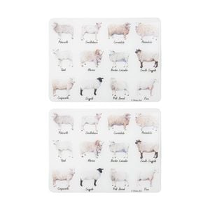 2x Ashdene Best In Breed Farm Surface Protector Placemat Sheep Animal Art