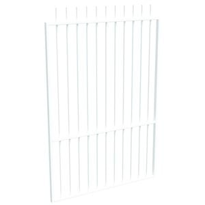ProtectorAl 800 - 1200 x 1800mm Pearl White Aluminium Pool Gate Picket Top With Mid Rail