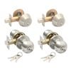 Ikonic Brushed Nickel Ruby Combination Entrance Set - 2 Pack