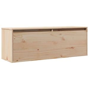 vidaXL Solid Wood Pine Wall Cabinet Hanging Shelf Rack Storage Home Organiser