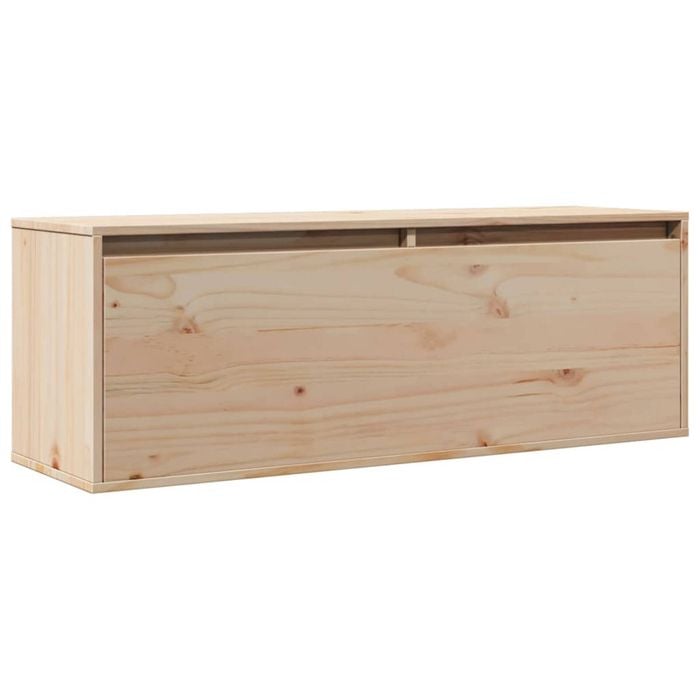 vidaXL Solid Wood Pine Wall Cabinet Hanging Shelf Rack Storage Home Organiser