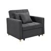Suri 3-in-1 Convertible Lounge Chair Bed by Sarantino - Dark Grey