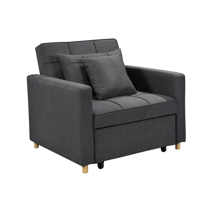 Suri 3-in-1 Convertible Lounge Chair Bed by Sarantino - Dark Grey