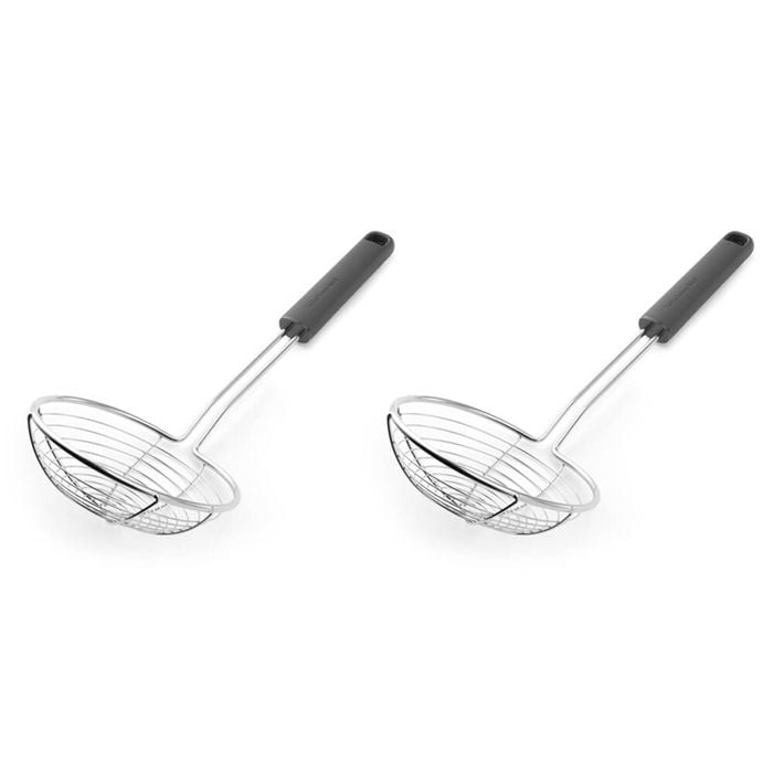 2PK KitchenAid Classic Wire Handheld Food Strainer Cooking Utensil Charcoal Grey