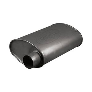 Redback 3" Performance Muffler Offset/centre - 11" X 6" Oval, 16" Long, Aluminised Steel