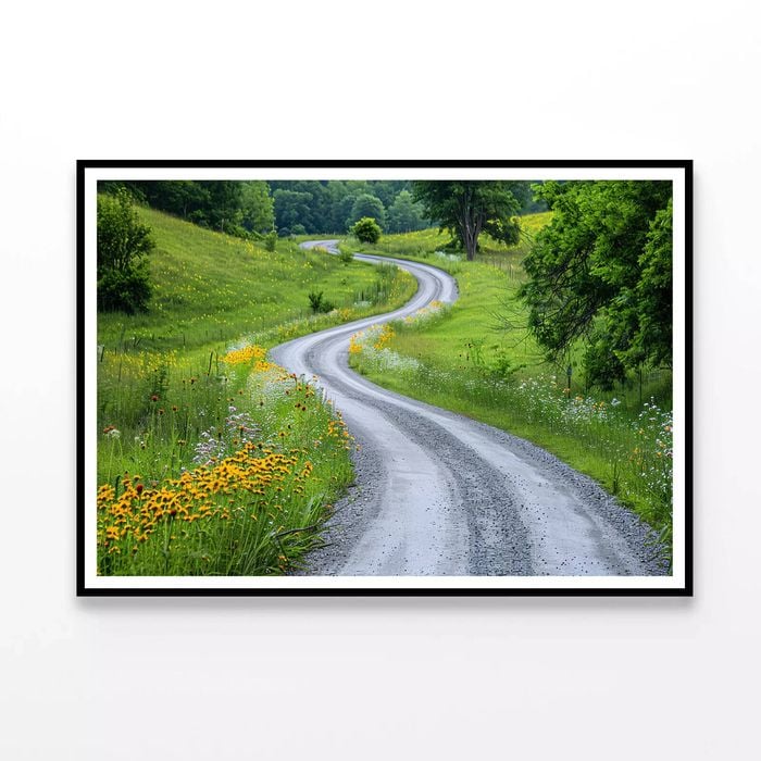 Road with Flowers & Trees  Print 100% Australian Made 90x60cm  (Poster)