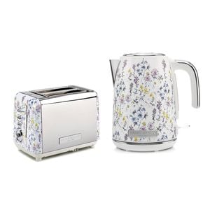 Laura Ashley 1.7l Jug Electric Kettle And 2 Slice Toaster Combo Wild Meadow