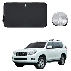 Front Windscreen Sun Shade for Toyota Prado 2009 - 2013 (J150) - Standard 150 x 85 cm - Black