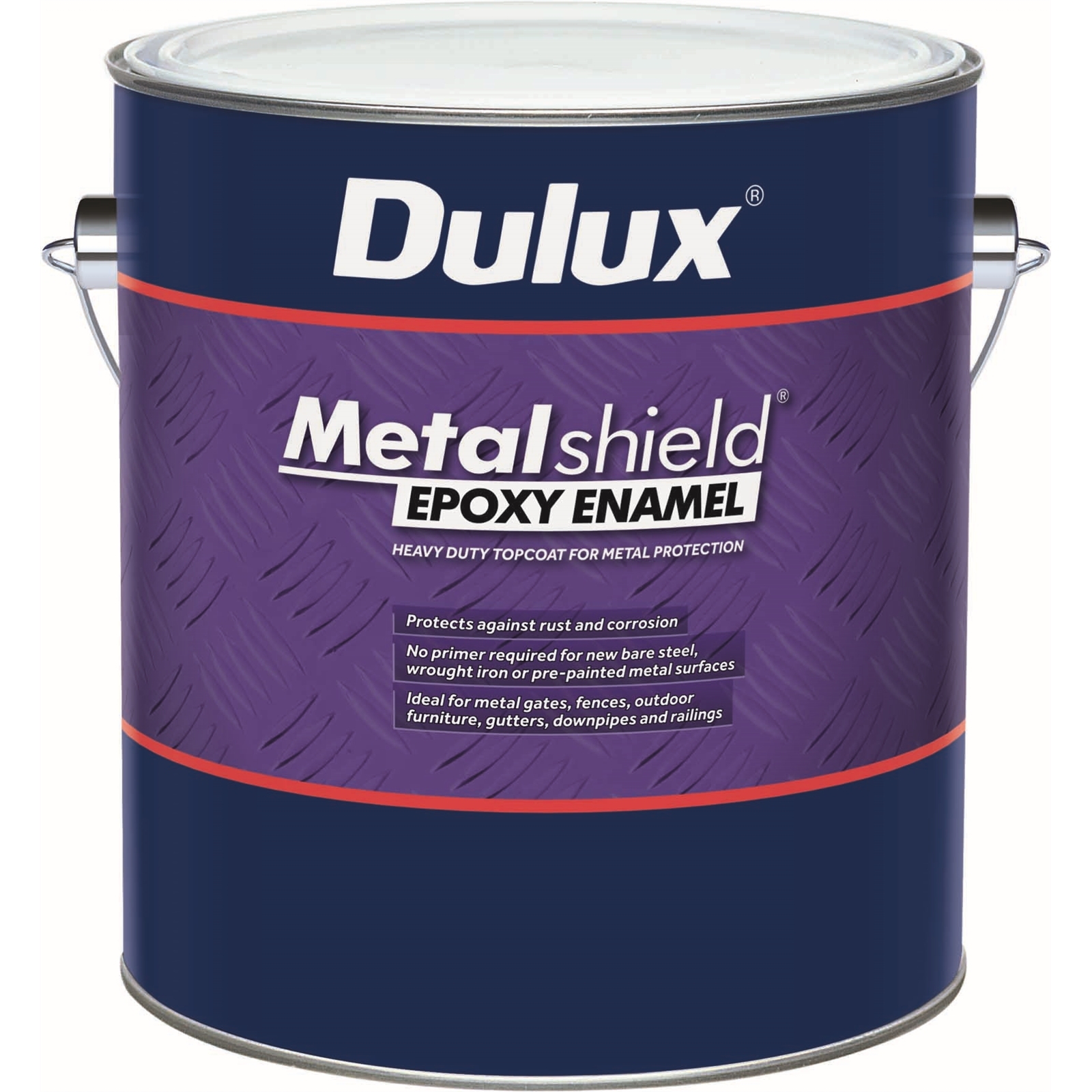 Dulux 4L Black Metalshield Topcoat Epoxy Enamel Satin Bunnings
