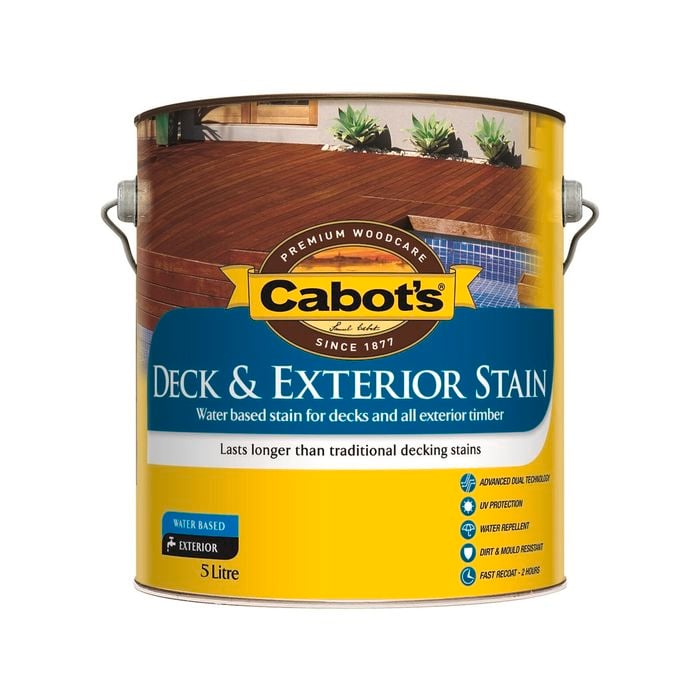 Cabot's 5L New Rustic Oak Water Based Deck and Exterior Stain