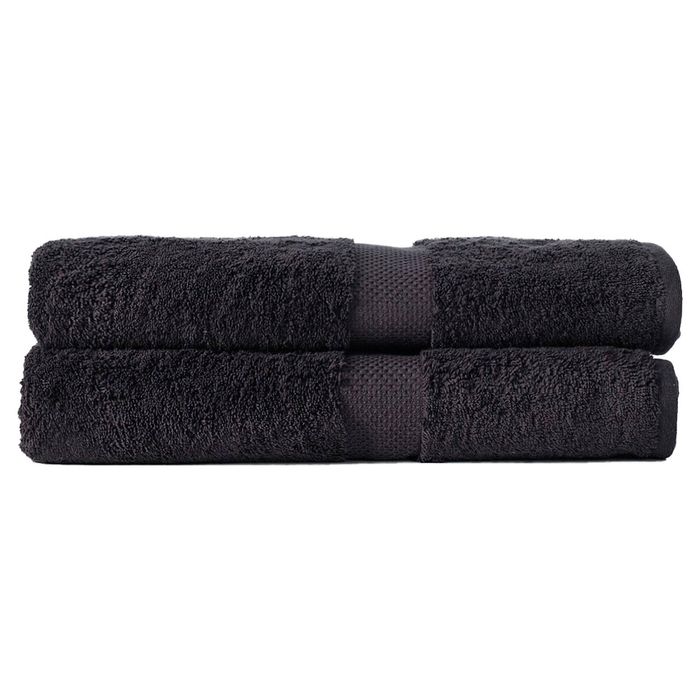 2pc Canningvale Royal Splendour Bath Sheet Set Black Home/Bathroom Decor