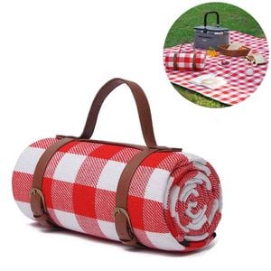 Catzon Foldable Picnic Mat for Beach & Camping-Red(L)