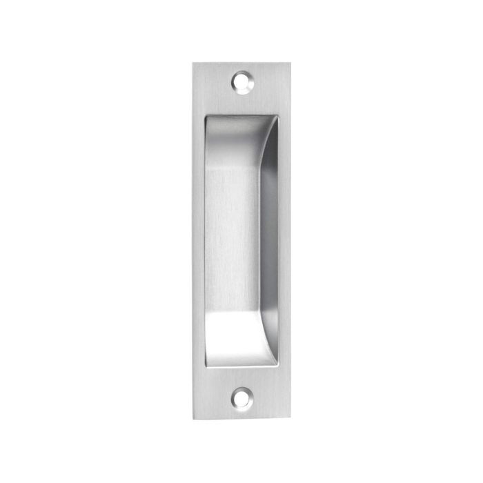 Lemaar 34 x 115mm Satin Chrome Square Flush Pull