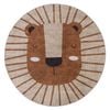 MaxFind 120cm Kids Washable Round Leo Rug