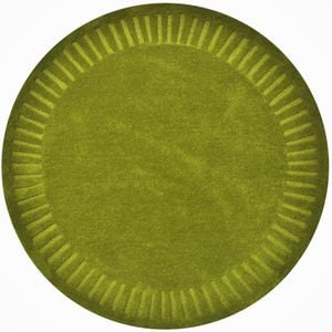 Handtufted Wool Rug-unique 6445-garden Green-160x160cm