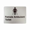 Sandleford 180 x 230mm Female Ambulant Toilet Braille Sign