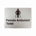 Sandleford 180 x 230mm Female Ambulant Toilet Braille Sign