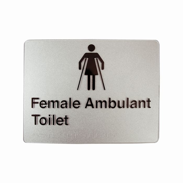 Sandleford 180 x 230mm Female Ambulant Toilet Braille Sign