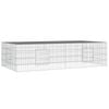 vidaXL 2-Panel Rabbit Cage Animal Hutch Pet Enclosure Playpen Galvanised Iron