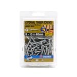 Zenith 8 - 10 x 40mm Galvanised Countersunk Rib Head Timber Screws - 100 Pack