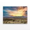 Grassland with Sunset & Mountains  Print 100% Australian Made 90 x 60cm  (Stretched)