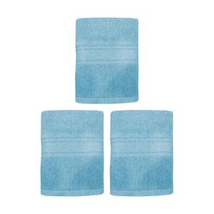 3PK Capri Soft Absorbent Bath Towel Bathroom Accessory 70x140cm Sky Blue