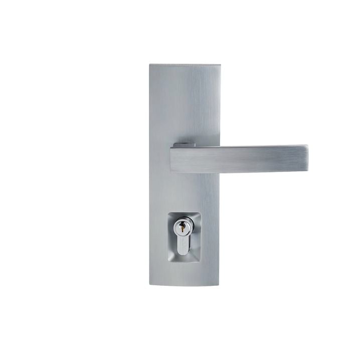 Delf Trade Satin Chrome Linear Secure Entrance Lever Set