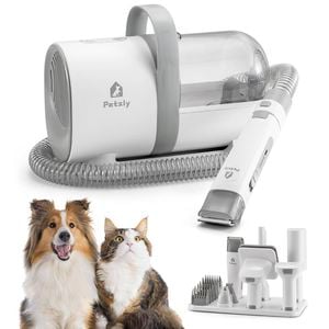 Petzly Pet Grooming Vacuum Kit 7 in 1 Kit Cat Dog Pet Hair Grooming Tools