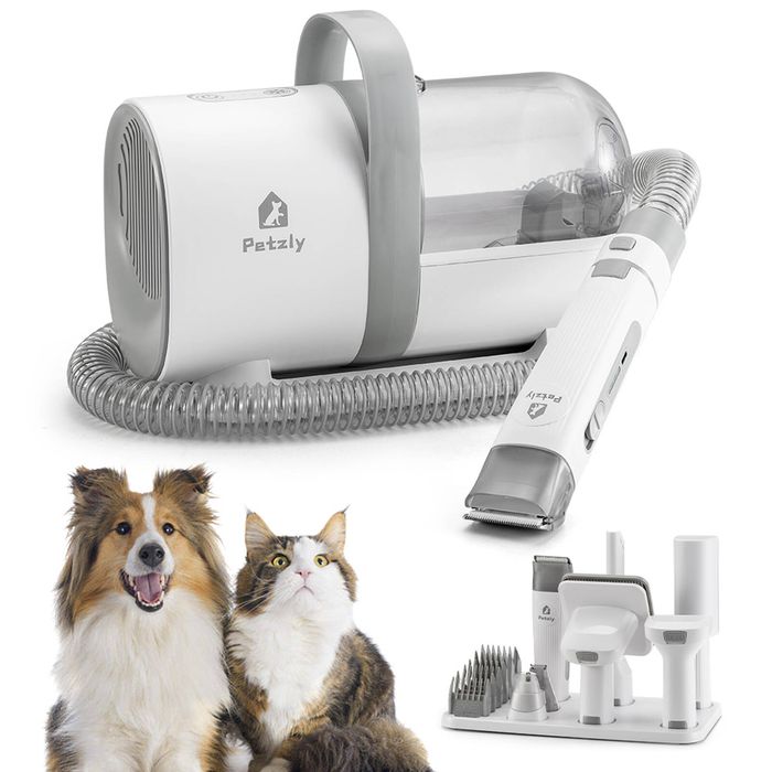 Petzly Pet Grooming Vacuum Kit 7 in 1 Kit Cat Dog Pet Hair Grooming Tools