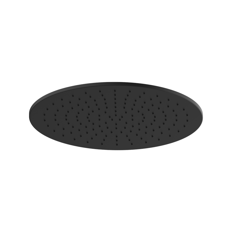 Resonance 400mm Matte Black Round Rain Shower Head