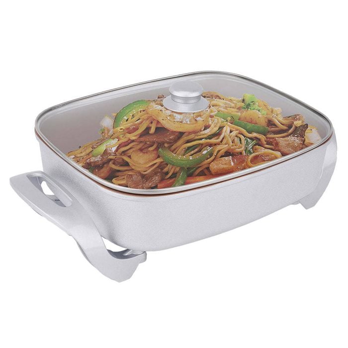 Healthy Choice Copper Electric Fry Pan For Cooking, 7.9l Capacity, Non-stick