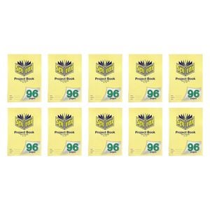 10x Spirax 144 Project Book A4 96 Pages 8mm Ruled School Paper Notebook Yellow