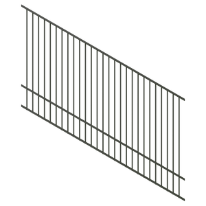 ProtectorAl 1201-2400W x 1500H Woodland Grey Raked 16-30º Flat Top Pool Fence Panel