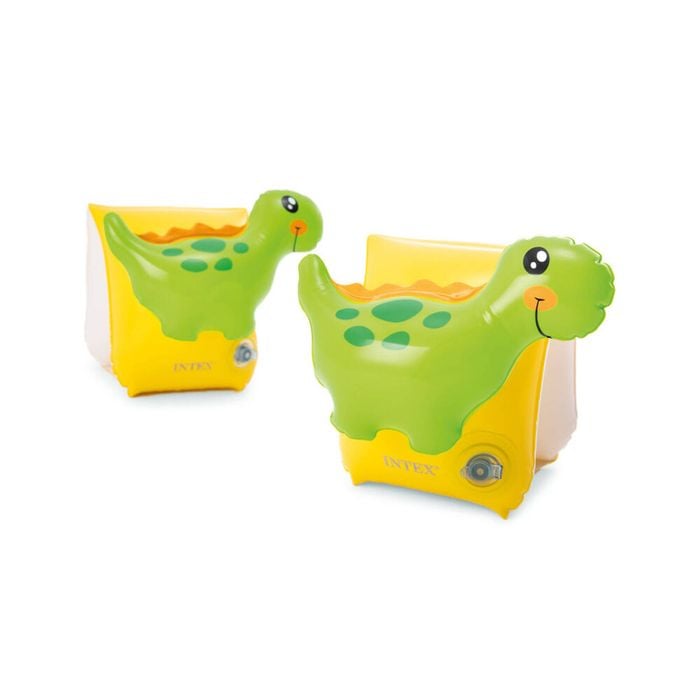 Intex Inflatable Dinosaur Arm Bands 3D Design Kids Safety Floatation Device 3-6y