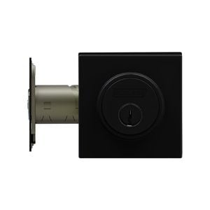 Schlage Black Matt Square Single Cylinder and Turn Deadbolt