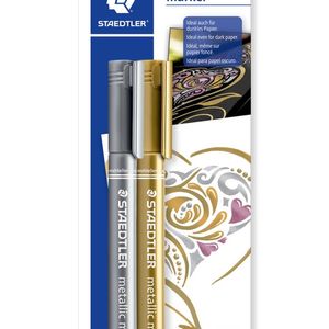 Staedtler Silver and Gold Metallic Markers - Pack of 2