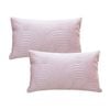 SOGA 2X 30cm Pink Textured Geometric Pattern Decorative Throw Pillow
