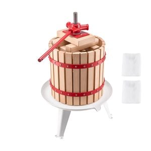 Vevor 3.2 Gal Fruit Wine Press White Solid Wood Basket With 8 Blocks Cider Apple Making