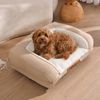 Charlie's Camden Cotton Jute Plush Sofa Dog Bed Small