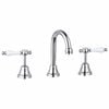 Mondella Chrome / White Maestro Lever Handle Basin Set