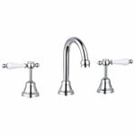Mondella WELS 4 Star 7.5L/min Chrome / White Maestro Lever Handle Basin Set
