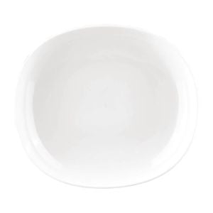 Sango Oval Flat Bowls Ora White 260x230mm 6 Pack