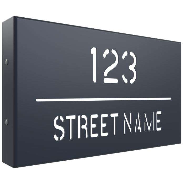 ProtectorAl 380 x 220mm Deep Ocean Aluminium Cut Through Custom House Box Sign
